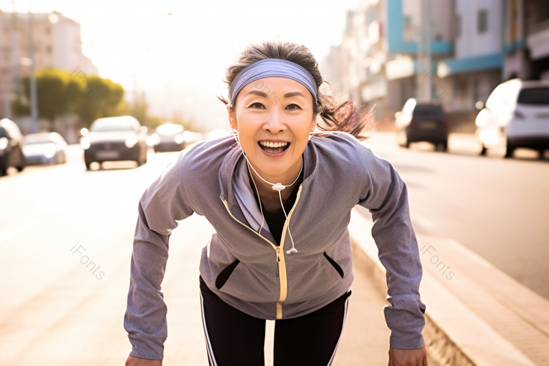 戴发箍早晨起床锻炼女性摄影实拍,高清,摄影图,摄影图片,图片大全,摄影图免费下载